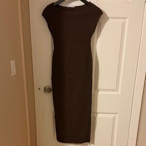 Elegant Brown Women's Dress
